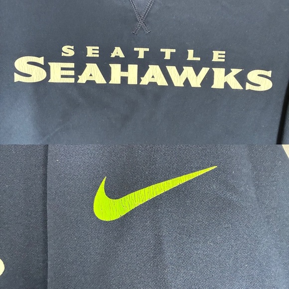 Nike Seattle Seahawks Therma-Fit Pullover Hoodie, Men’s Size Large, Navy Blue - Picture 5 of 6